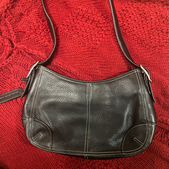 Liz Claiborne Black Leather Shoulder Bag - Picture 7 of 7